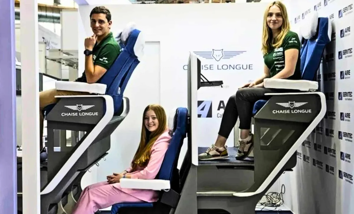 Airbus och Chaise Longue testar en radikal sätedesign