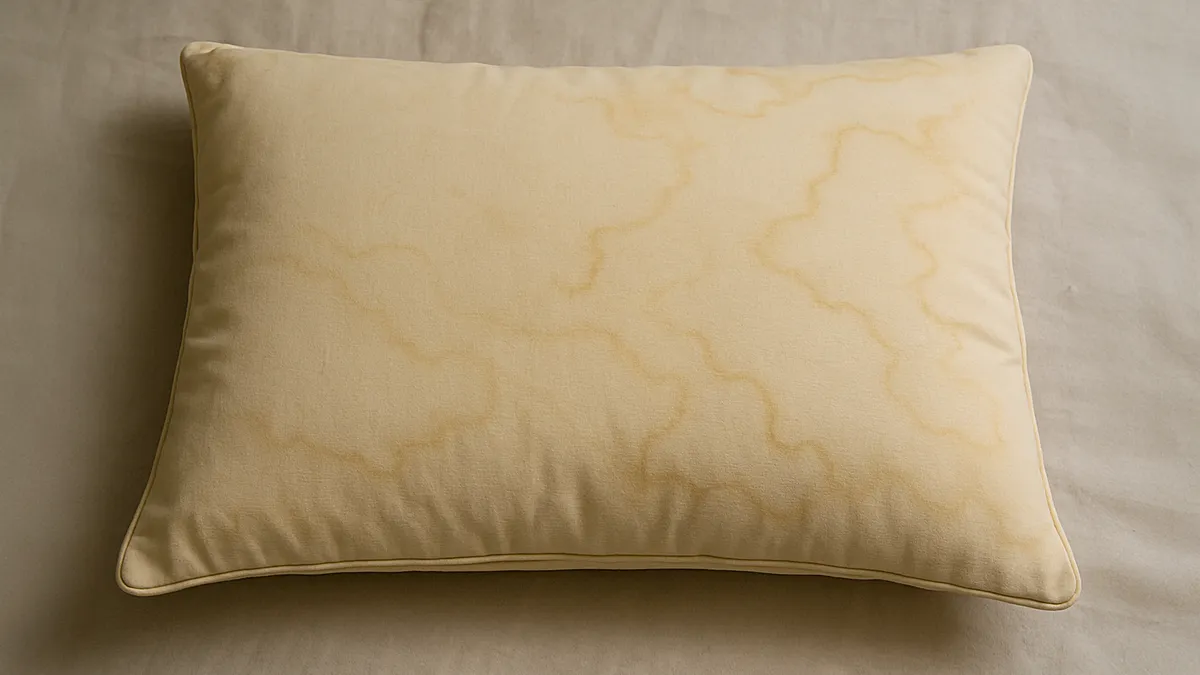 Varför blir mina kuddar gula?