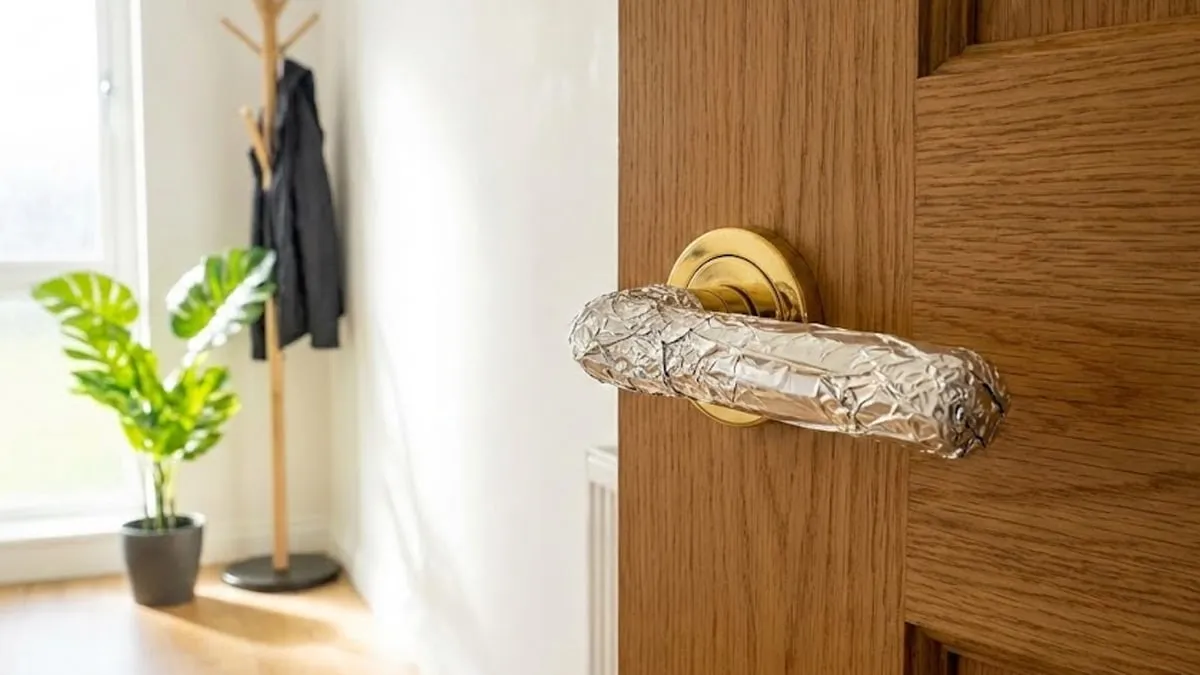 Varför aluminiumfolie kring dörrhandtag har blivit ett oväntat säkerhetsknep